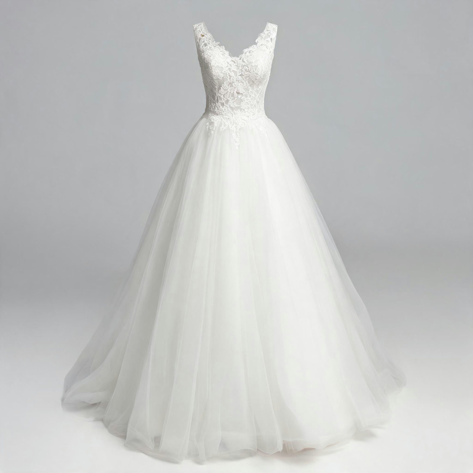Garment reference: white lace wedding dress