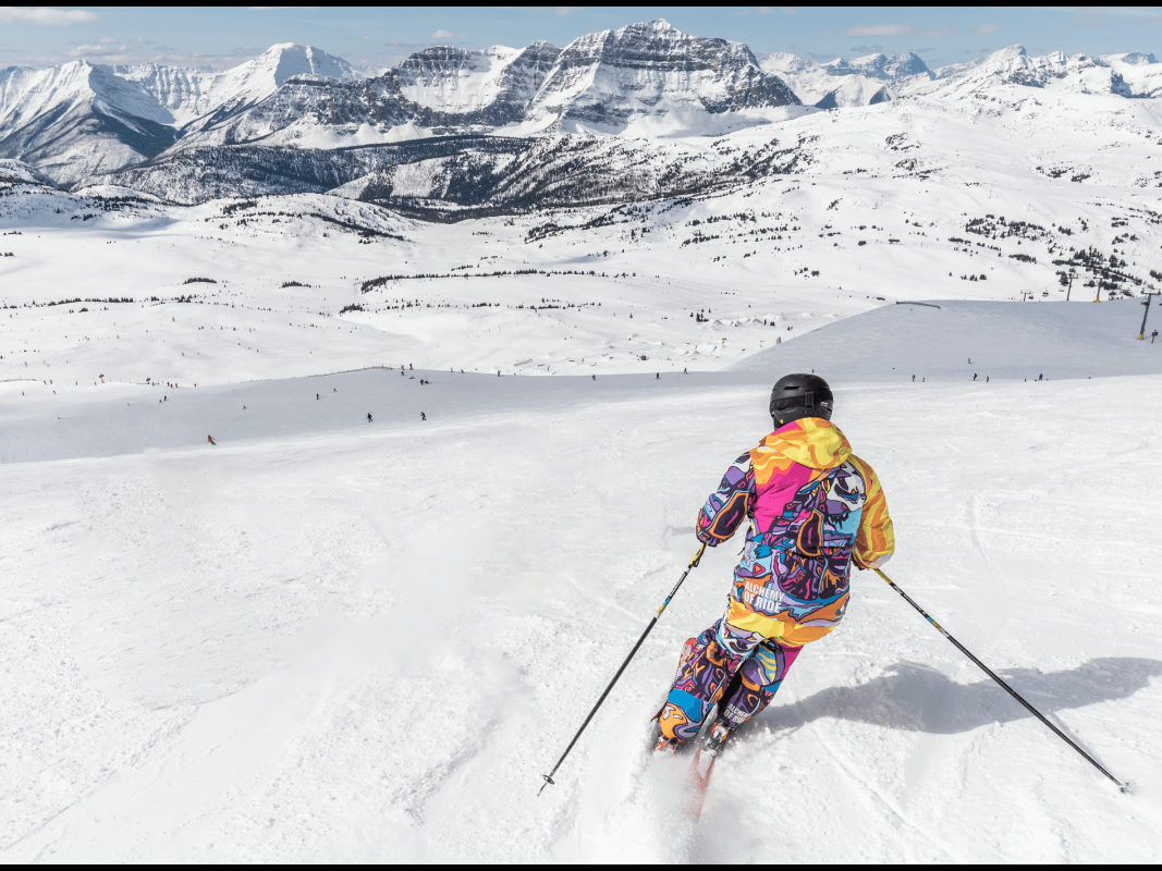 Ski slope photo after AI object removal, the marked skiers gone from the run